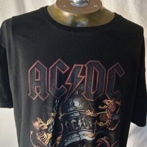 AC/DC Hells Bells Bell Graphic Logo Men's Size 3XL Black Cotton T-Shirt